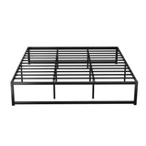 Chloe Bed Frame Metal Platform Bed Base Mattress - Black King