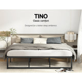 Chloe Bed Frame Metal Platform Bed Base Mattress - Black King
