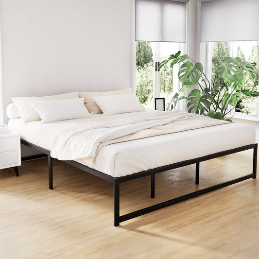 Prehnite Bed & Mattress Package with 34cm Black Mattress - Black King