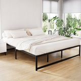 Prehnite Bed & Mattress Package with 34cm Black Mattress - Black King