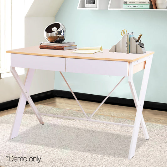 Artiss Computer Desk Drawer Oak 100cm