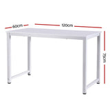 Artiss Computer Desk Home Office Study Table White 120cm