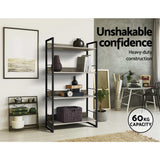 Artiss Bookshelf 4 Tiers - Noe Black And Oak