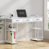 Artiss Computer Desk Drawer Shelves Study Table 120cm White