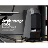 Artiss Computer Desk L-Shape CPU Stand Black 147cm