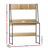 Artiss Computer Desk Bookshelf Storage 100cm Oak