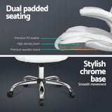 Artiss 8 Point Massage Office Chair Pu Leather White