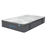 Cosseted Bed & Mattress Package with 35cm Mattress - Black & Wood Double