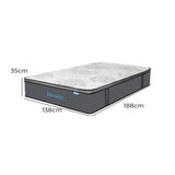 Balmy Bed & Mattress Package with 35cm Mattress - Black & Wood Double