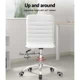 Artiss Office Chair Conference Chairs Pu Leather Low Back White