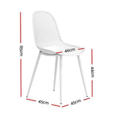 Henry Lounge Chair Patio Garden Furniture Set 4 Outdoor Dining Chairs - White