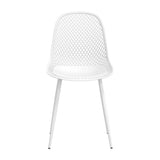 Henry Lounge Chair Patio Garden Furniture Set 4 Outdoor Dining Chairs - White
