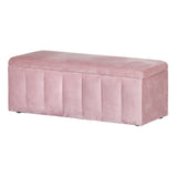 Storage Ottoman Blanket Box 103cm Velvet - Pink
