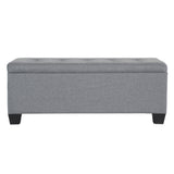 Large Fabric Storage Ottoman - Grey