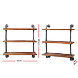 Artiss Floating DIY Pipe Shelf 3 Tiers - Irma