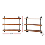 Artiss Floating DIY Pipe Shelf 3 Tiers - Issa