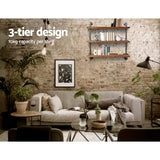 Artiss Floating DIY Pipe Shelf 3 Tiers - Issa