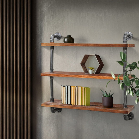 Artiss Floating DIY Pipe Shelf 3 Tiers - Issa