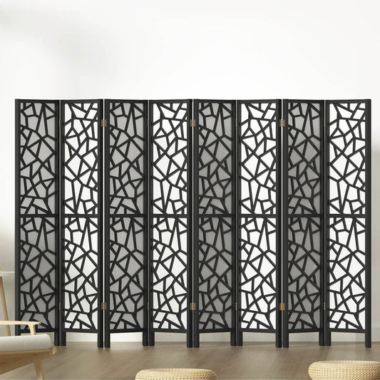 8 Panel Room Divider Screen 325x170cm - Black