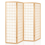4 Panel Room Divider Screen 174x179cm - Natural