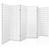 6 Panel Room Divider Screen 261x179cm - White