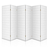 6 Panel Room Divider Screen 261x179cm - White