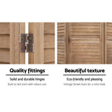 8 Panel Room Divider Screen 326x170cm - Oak