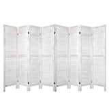 8 Panel Room Divider Screen 326x170cm - White