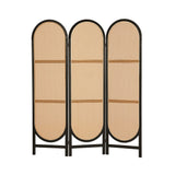 3 Panel Room Divider Screen 151x180cm Rattan - Brown