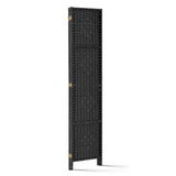 3 Panel Room Divider Screen 123x170cm Woven - Black