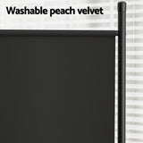 4 Panel Room Divider Screen 345x180cm Fabric - Black