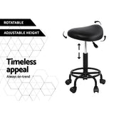 Set of 2 Salon Stool Saddle Swivel Chair