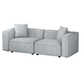 Mckenzie 2-Seater Modular Sofa Chaise Set - Grey