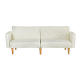 Madelyn 3-Seater 195cm Sofa Bed Faux Linen - Beige