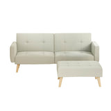 Marcella 3-Seater 200cm Sofa Bed Faux Linen - Beige