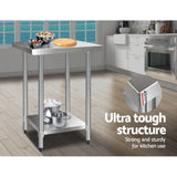 610x610m Commercial Stainless Steel Kitchen Bench