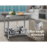 610x1219mm Commercial Stainless Steel Kitchen Bench