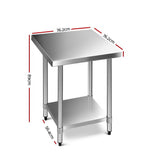 762x762mm Commercial Stainless Steel Kitchen Bench