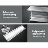1829x762mm Commercial Stainless Steel Kitchen Bench