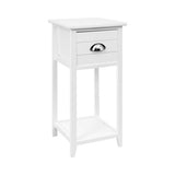 Miramichi Wooden Bedside Table Nightstand Storage Cabinet Lamp Side Shelf - White