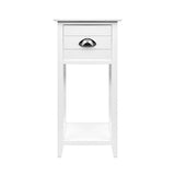Miramichi Wooden Bedside Table Nightstand Storage Cabinet Lamp Side Shelf - White