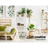 Artiss Bookshelf Corner Shelf 3 Tiers - Zane White