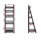 Artiss Bookshelf Corner Shelf 5 Tiers - Zane Coffee