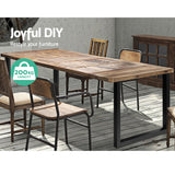 Set of 2 Coffee Dining Table Legs Steel Industrial Vintage Bench Metal Box Shape 710MM