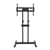 Steel Mobile TV Stand Cart Height-adjust up to 65" screens 40kg