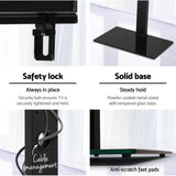 Floor TV Stand Bracket Mount Swivel Height Adjustable 32 to 70 Inch Black
