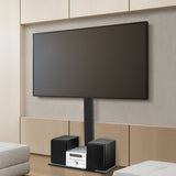Floor TV Stand Bracket Mount Swivel Height Adjustable 32 to 70 Inch Black