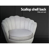 Mirabell Accent Velvet Shell Back Seat Lounge Armchair - Grey
