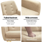Audene Armchair Linen Fabric - Beige