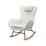 Martina Rocking Chair Armchair Pillow Bouclé - White